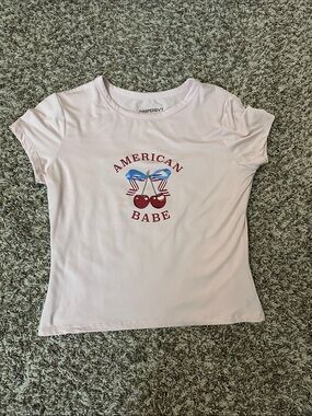 Harper Pink 'American Babe' Graphic Tee with Red & Blue Accent